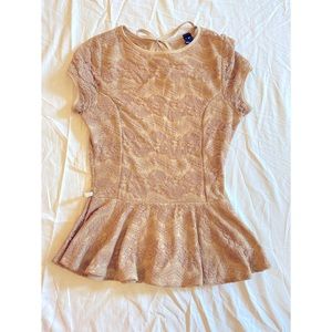 Windsor XS beige lace blouse